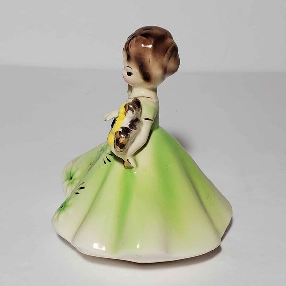 Josef Originals May Birthstone Figurine Green Vintage - Picture 4 of 9